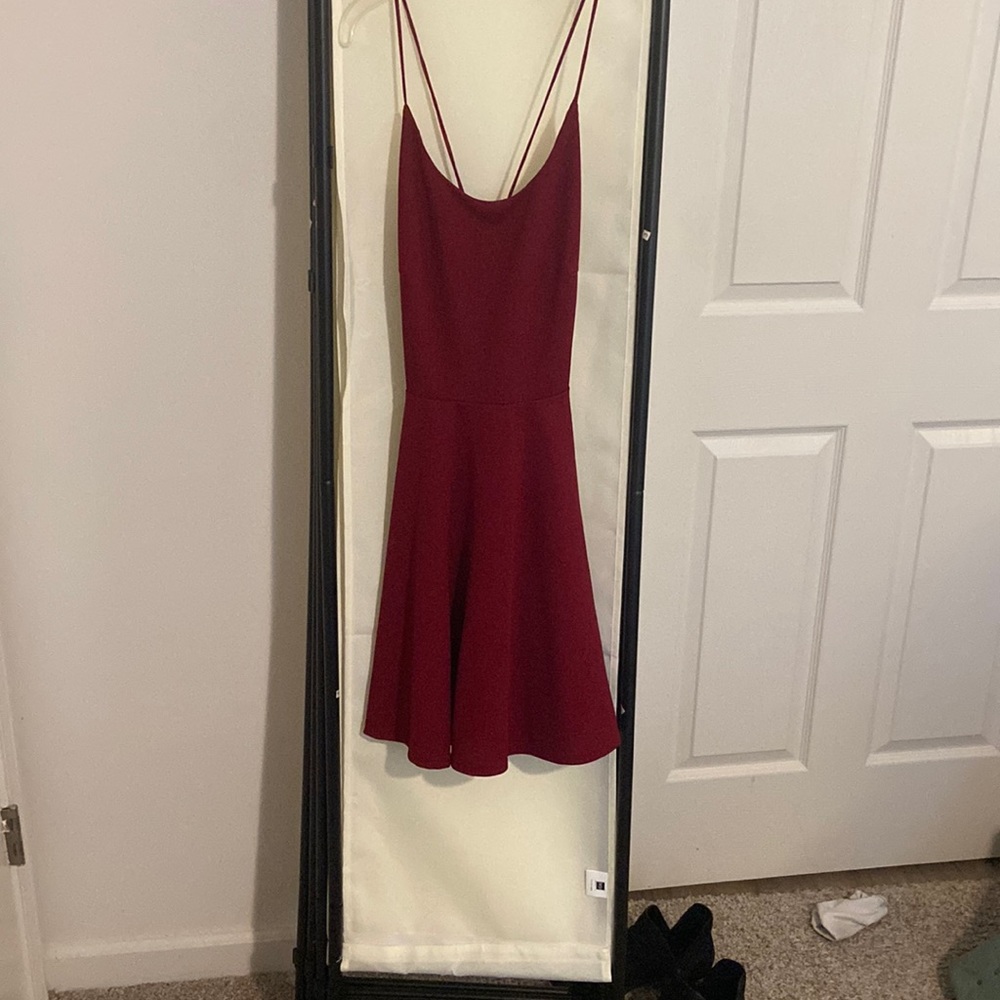 red dress with adjustable straps